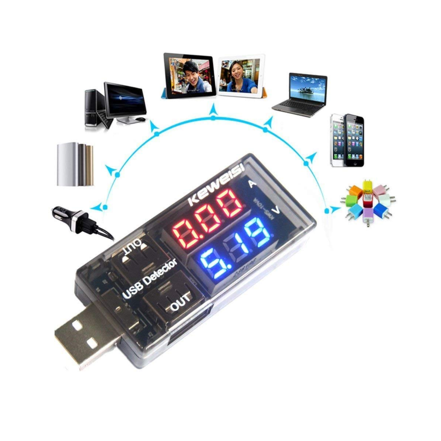 USB Charger Voltage and Current Tester


