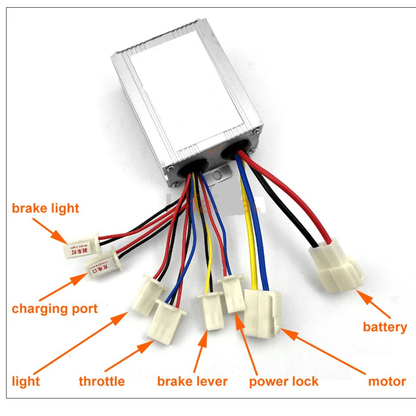 Yalu MY1016 24V 350W Brush Controller EBIKE Brushed Motor Controller Electric Bicycle Speed Control - RS3867