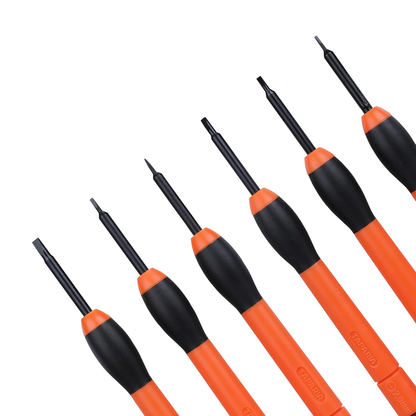 Taparia PSF6 Premium Steel Precision Screwdriver Set (6-Piece, Orange Handles) 