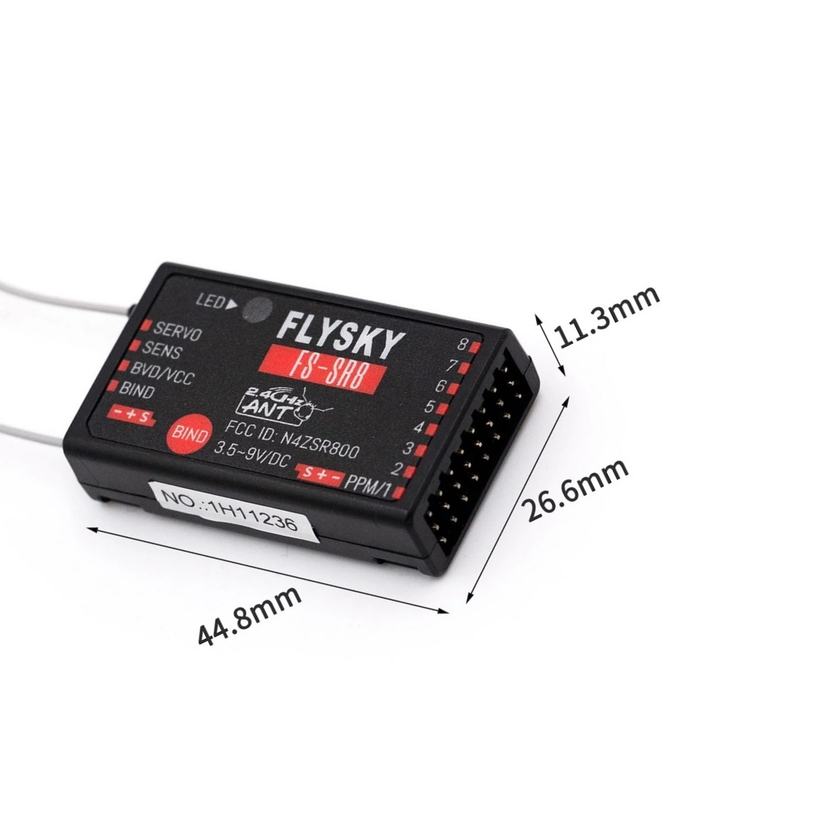 FlySky FS-ST8 2.4GHz ANT RC Transmitter FS-SR8 Receiver – REES52