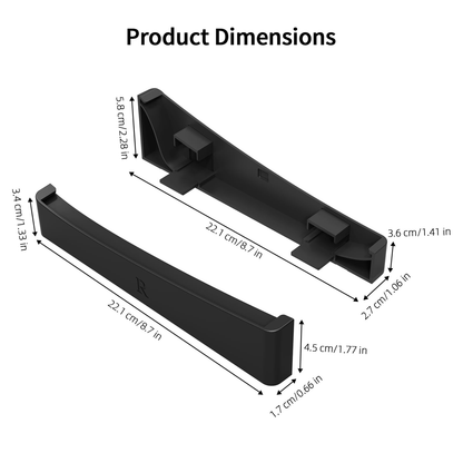 JYS Horizontal PS5 Pro, Slim Stand PlayStation 5 Pro, Slim Models Horizontal Stand Compatible With Disc & Digital Editions Securing Nuts, and Anti-Slip Base - Black