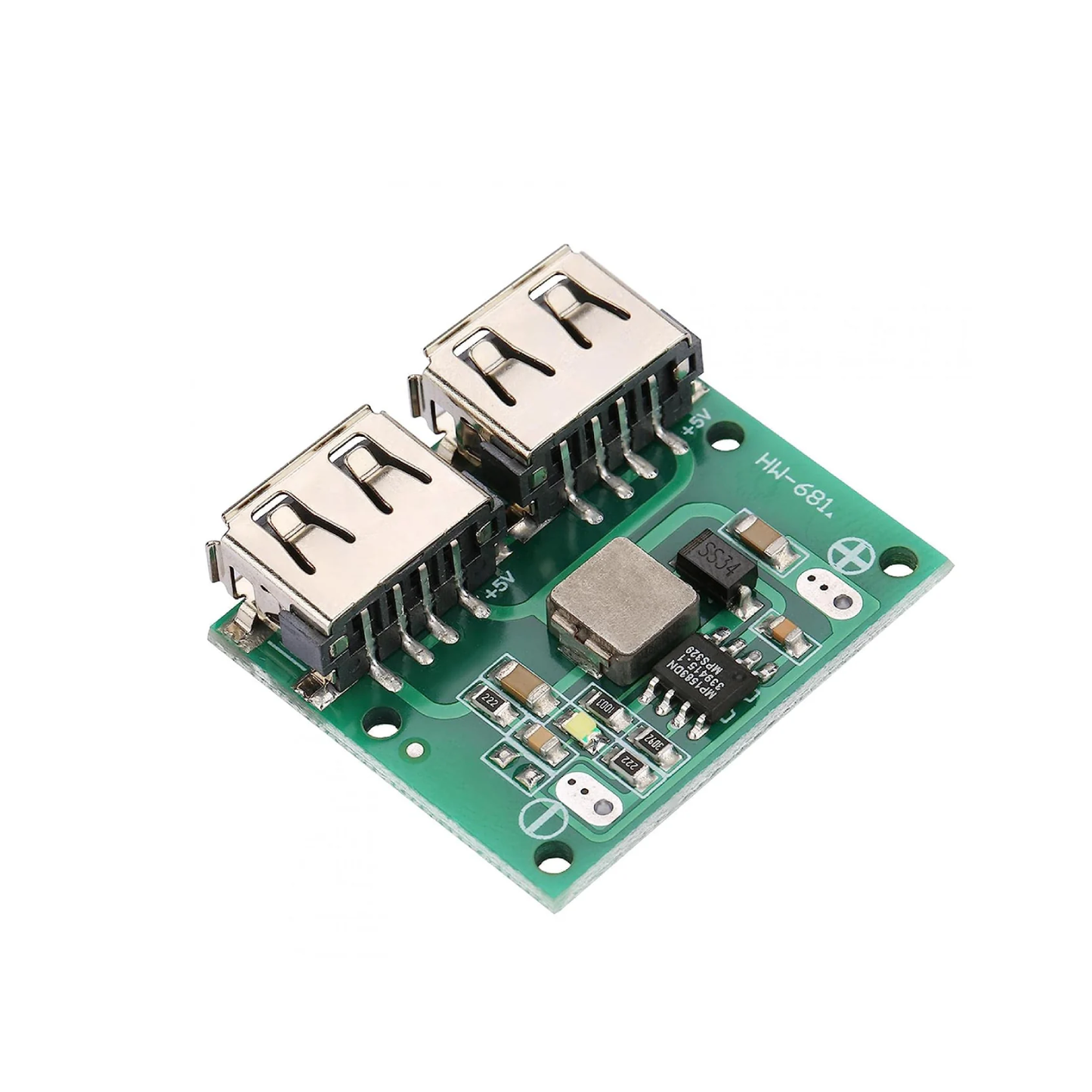 DC-DC Buck Converter Module 9V/12V/24V to 5V 3A Dual USB Output Dual USB Car Charging Voltage Stabilizer Module - RS3983