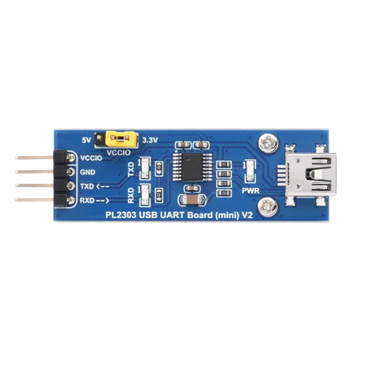 Waveshare PL2303 USB to UART (TTL) Converter Module Serial Communication Adapter Board for Microcontrollers & Raspberry Pi - Mini USB Port - RS5925
