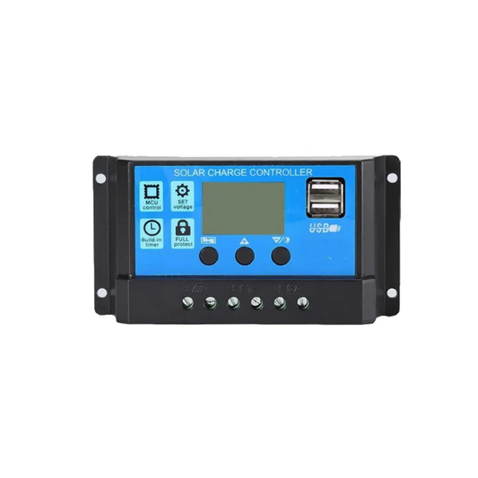 60A Solar Charge Controller Intelligent MPPT Solar Controller With LCD Display 12V/24V Smart PV Regulator - RS3956