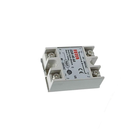 SSR-40AA Solid State Relay 80-250V AC Input 40A AC-AC Single Phase Solid State Relay Module - RS3955