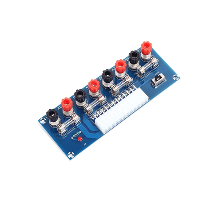Benchtop ATX Power Board Multi-Voltage ATX Power Supply Breakout Module 24 Pin Benchtop Power Adapter 12V 5V 3.3V Module - RS1824