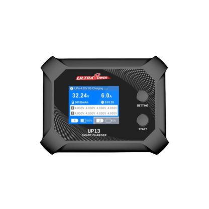 UltraPower UP13 Smart AC Charger 200W 10A Smart Dual Channel AC Charger For RC LiPo Battery Fast, Independent Charging