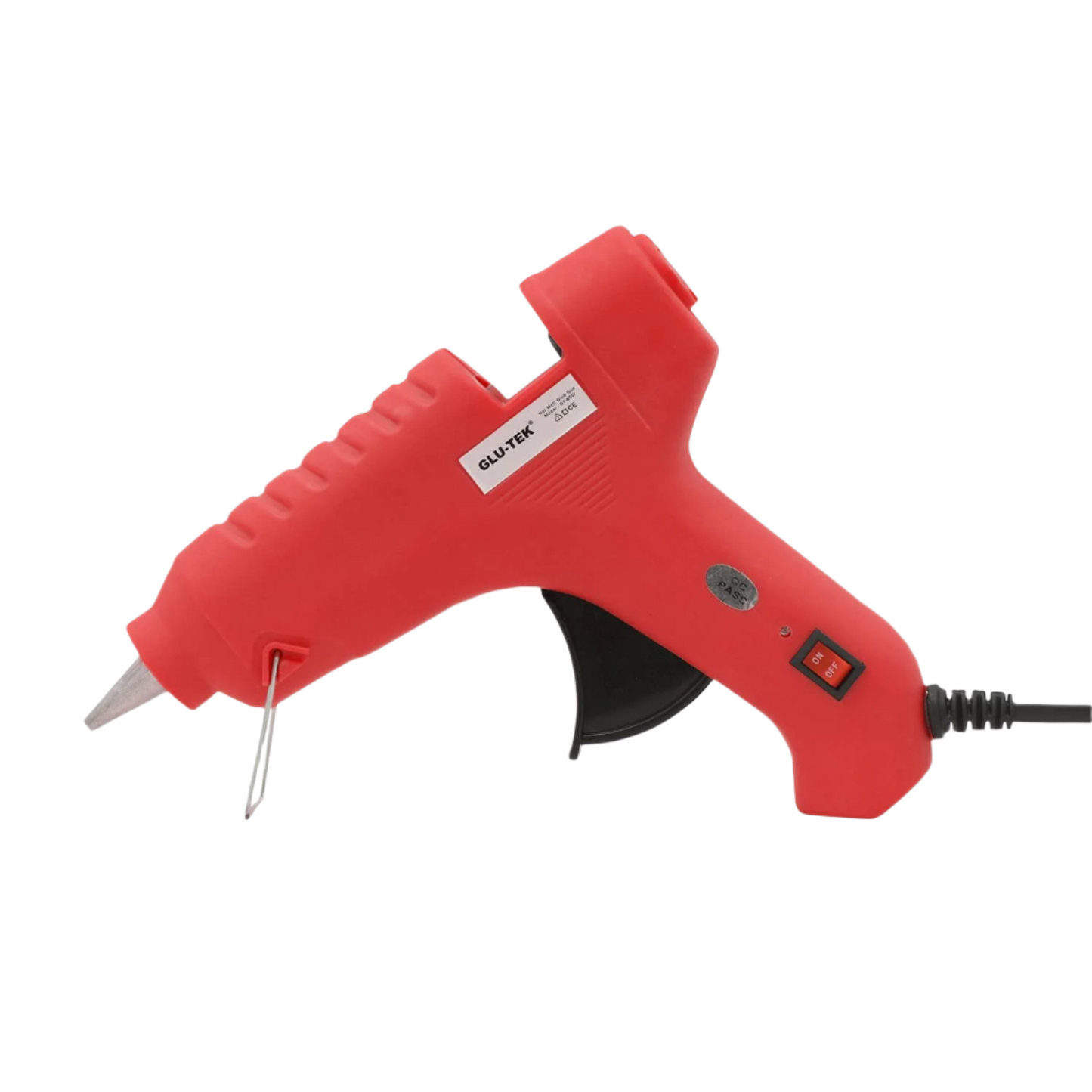 GLU-TEK Premium 60W Red Craft Glue Gun With On/Off Switch & LED Indicator