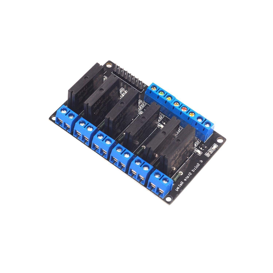 6 Channel 24V Solid State Relay Module Low Level Trigger SSR Board DC Control AC 250V 2A with Fuse Protection - RS3908