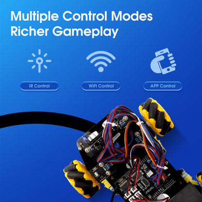 ACEBOTT ESP32 4WD Smart Robot Car Kit WiFi, Bluetooth & Programmable Smart Robot Car Kit with Camera, Ultrasonic Sensor, Control For Arduino & Raspberry Pi