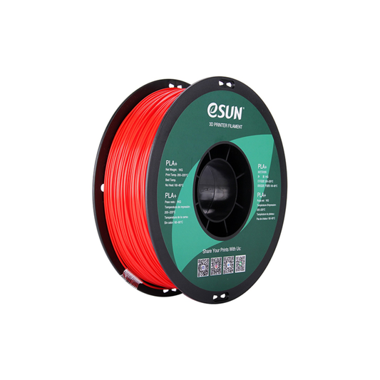 eSun PLA+ 3D Printer Filament 1.75mm 1kg Spool High-Strength, Biodegradable 3D Printing Material - Red - RS3808