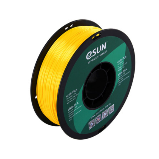 eSun eSilk PLA Filament 1.75mm 1Kg High Gloss Silk Finish 3D Printer Filament For Smooth and Shiny Prints - Yellow - RS6765