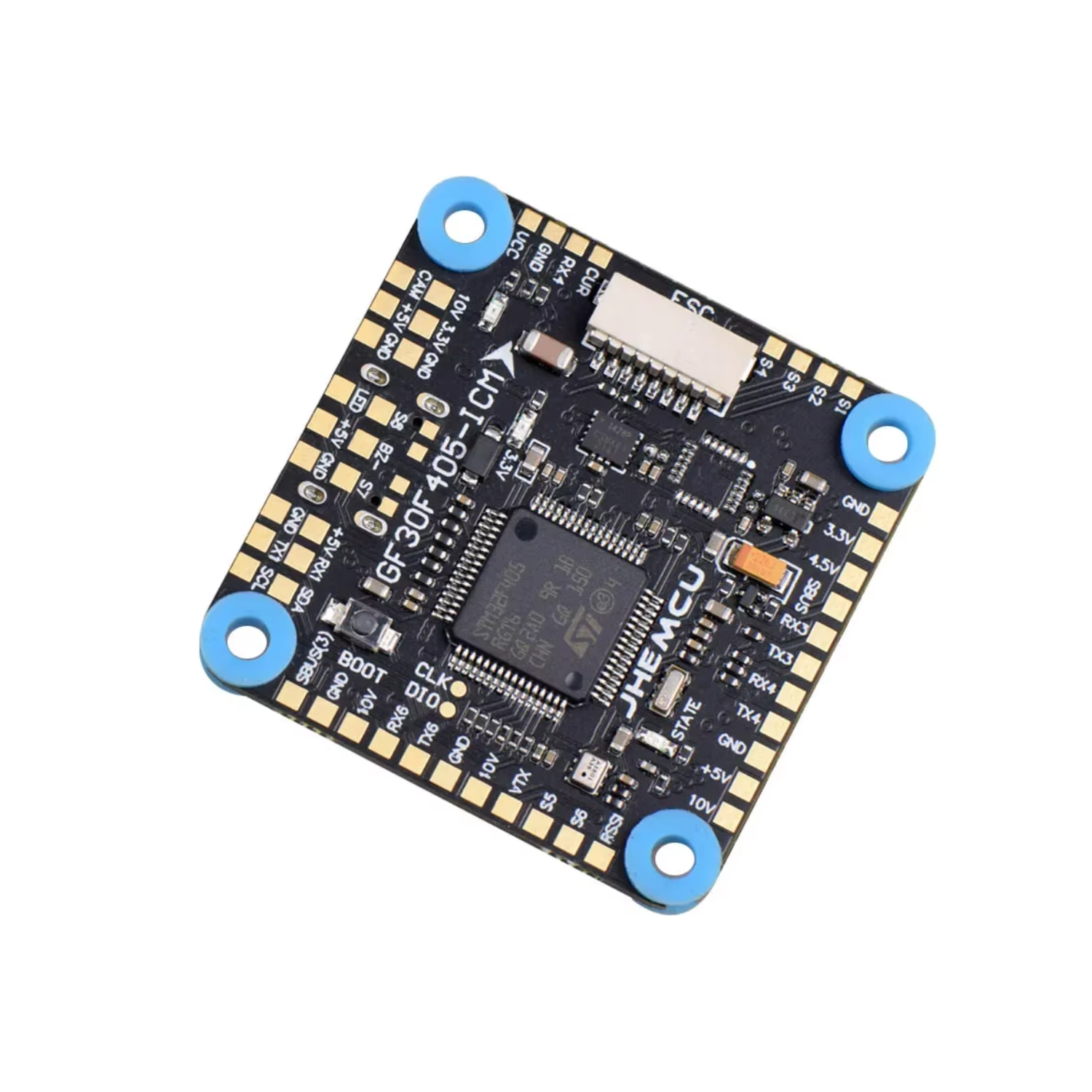 JHEMCU GF30F405-ICM F405 Flight Controller 3-8S With Barometer OSD Blackbox Dual BEC 5V/10V For FPV Racing Drones