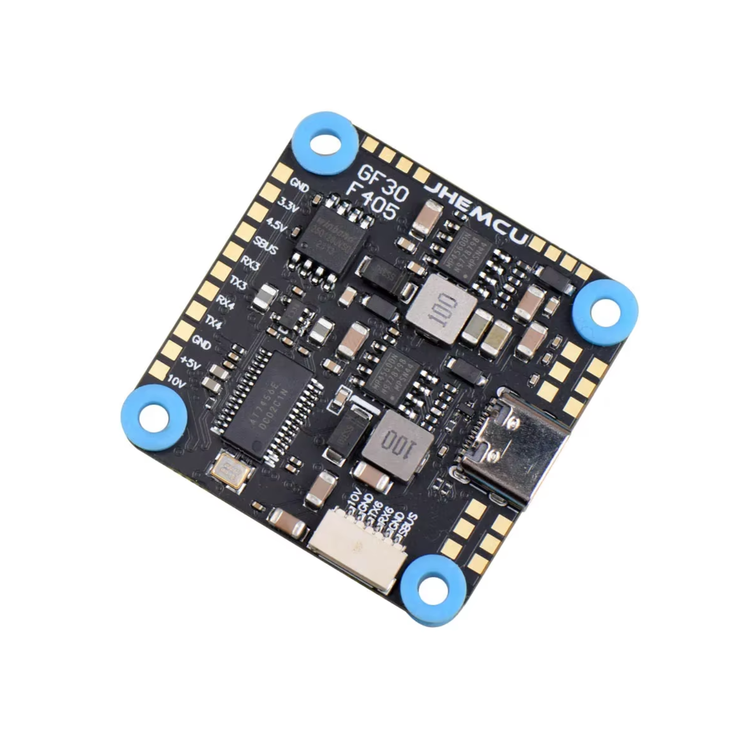 JHEMCU GF30F405-ICM F405 Flight Controller 3-8S With Barometer OSD Blackbox Dual BEC 5V/10V For FPV Racing Drones