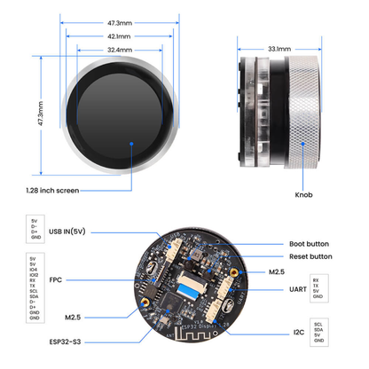 ELECROW CrowPanel 1.28-inch ESP32 Rotary Display