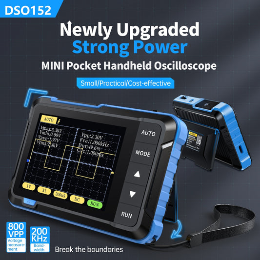 FNIRSI DSO-152 Mini Oscilloscope 2.8″ TFT Handheld Oscilloscope DSO152 Digital Oscilloscope with High Bandwidth For Electronics
