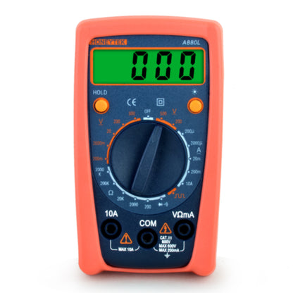 Honeytek A880L Mini Digital Multimeter Compact AC/DC Voltage Tester and Ohm Meter with Diode and Continuity Test