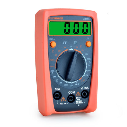 Honeytek A880L Mini Digital Multimeter Compact AC/DC Voltage Tester and Ohm Meter with Diode and Continuity Test