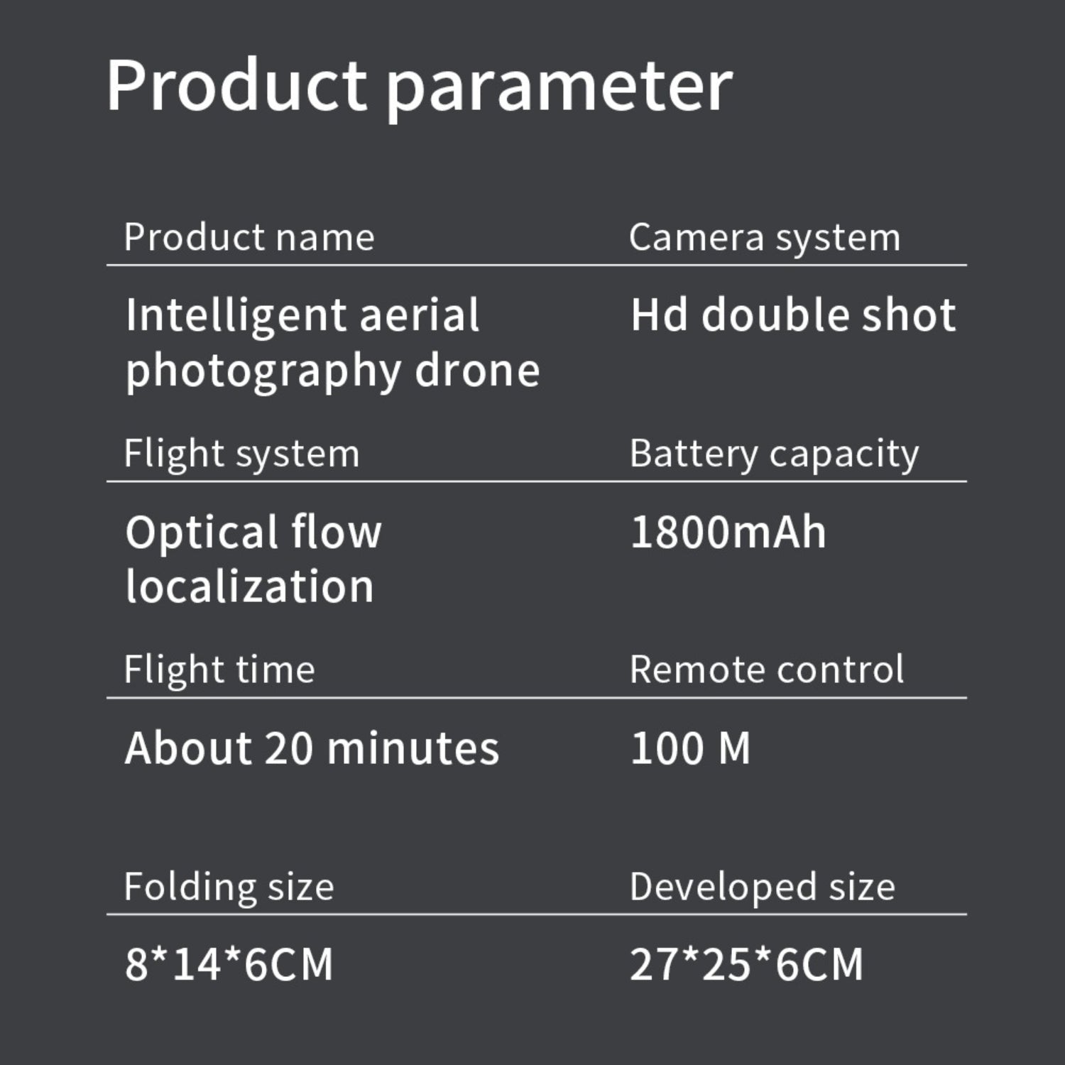 E88 Max Drone – Foldable HD Dual Camera WiFi FPV Quadcopter with 20 min Flight Time - RS8720
