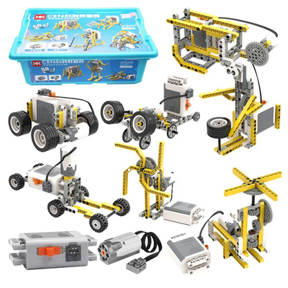 52-in-1 STEM Educational Building Toy Set 420PCS Electric Gear Mechanical Construction Kit Compatible With LEGO - RS8903