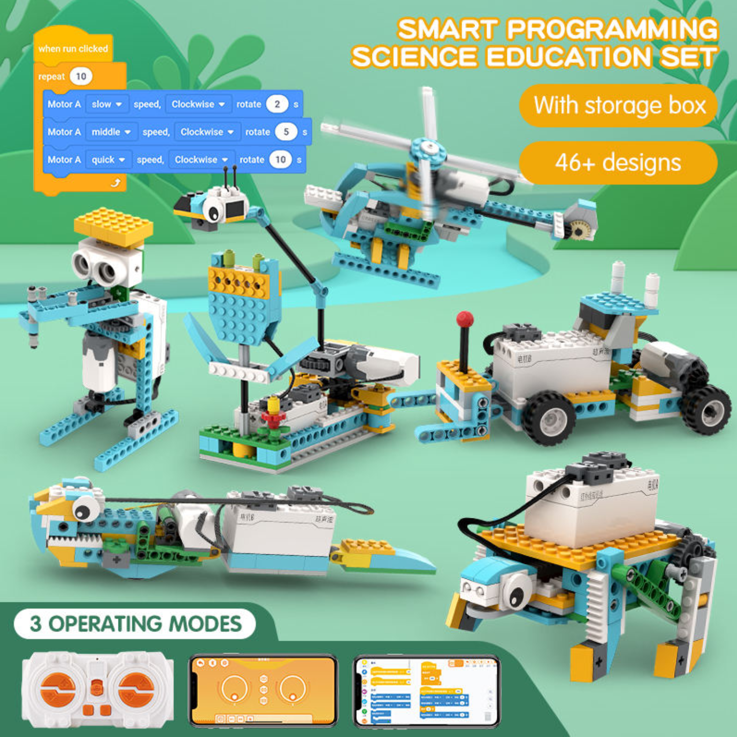 DIY Puzzle Learning Robot Logical Training Kit Science Electronic Building Block Educational Toy For Kids - RS8905