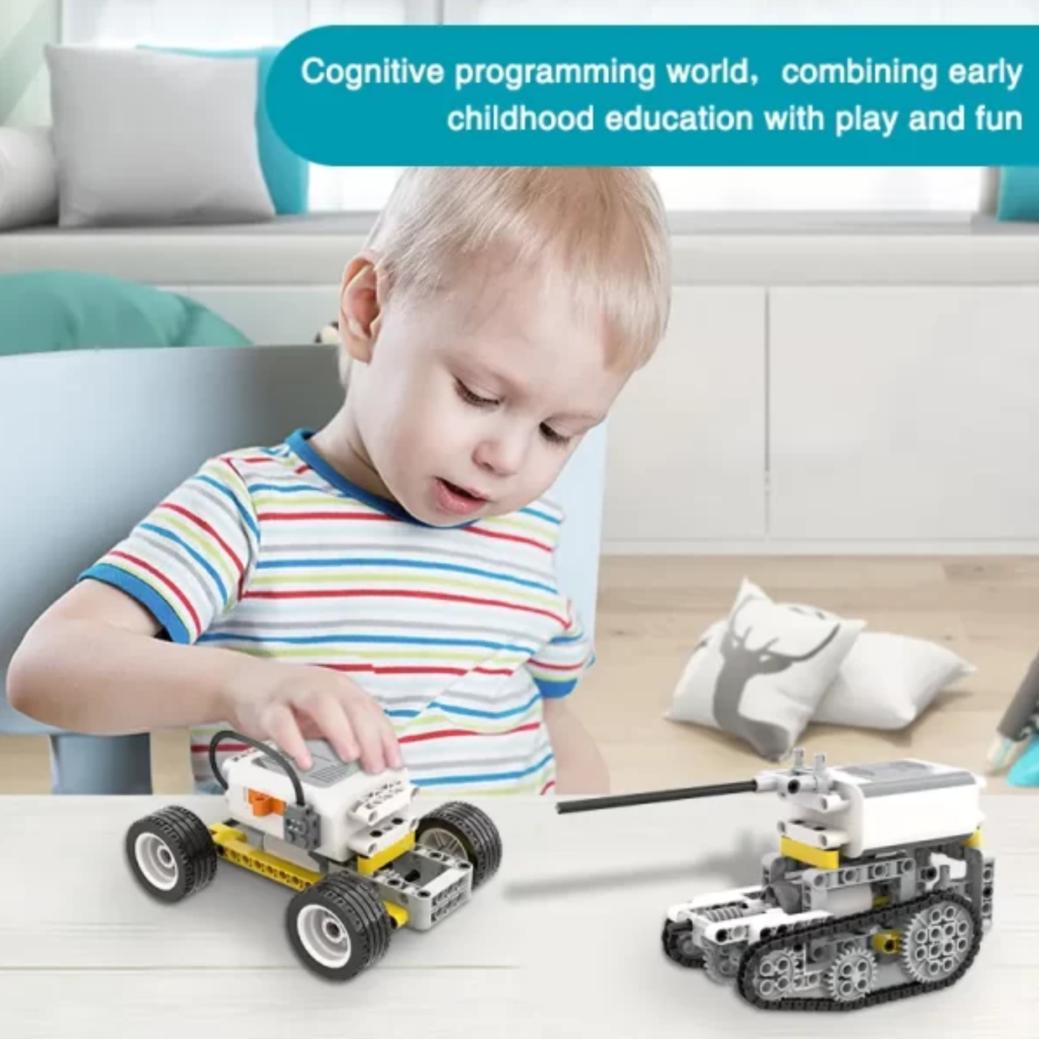 Science and Education Experiment Kit For Kids DIY Learning Building Blocks Set With Storage Bucket - RS8904