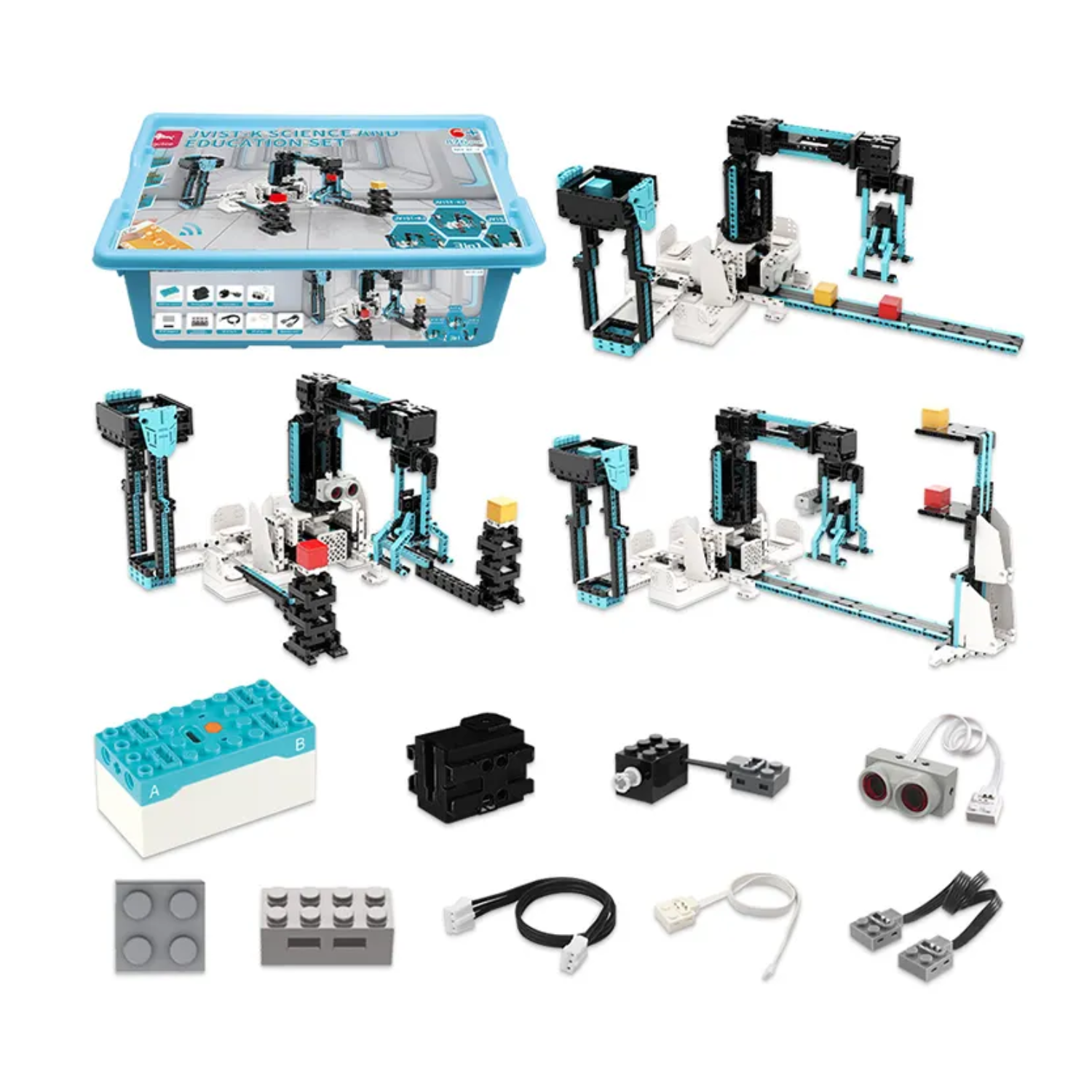 Jvist-W 2-in-1 STEM Educational Construction Kit Mechanical Engineering and Science Experiment Building Blocks Kit For Kids - RS8910