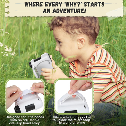 W5818A 100–1600X Portable Digital Microscope Rechargeable Handheld USB Microscope With LED For DIY Science & Outdoor Exploration