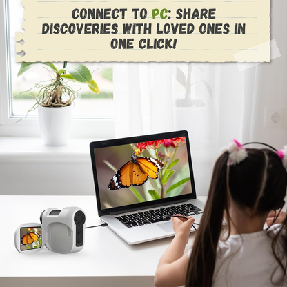 W5818A 100–1600X Portable Digital Microscope Rechargeable Handheld USB Microscope With LED For DIY Science & Outdoor Exploration