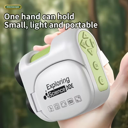 W5818A 100–1600X Portable Digital Microscope Rechargeable Handheld USB Microscope With LED For DIY Science & Outdoor Exploration