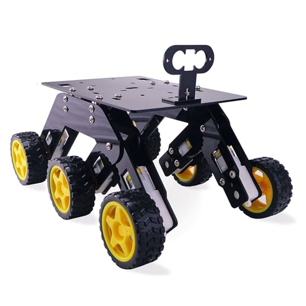 Acrylic 6 Wheel Drive Curious Chassis DIY Robotics Platform – REES52