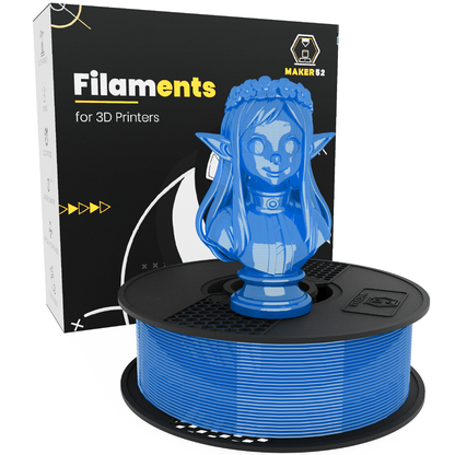 MAKER52 HS PLA+ Filament - 1.75mm High-Strength Premium 3D Printer Material - Clear Blue - RS9425