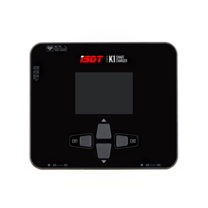 ISDT K1 Dual Channel Smart Charger 2x100W AC / 2x250W DC 10A x2 2–6S LiPo LiHV LiFe Battery Balance Charger