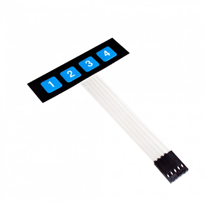 1×4 Matrix Membrane Keypad 4-Key Keyboard Control Panel Module For Arduino, ESP32 & Raspberry Pi - AA190