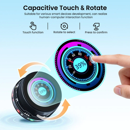Elecrow CrowPanel 1.46" ESP32-S3 HMI Rotary Display 360x360 IPS Round Touch Knob Screen WiFi Bluetooth For Arduino LVGL IoT - RS10022
