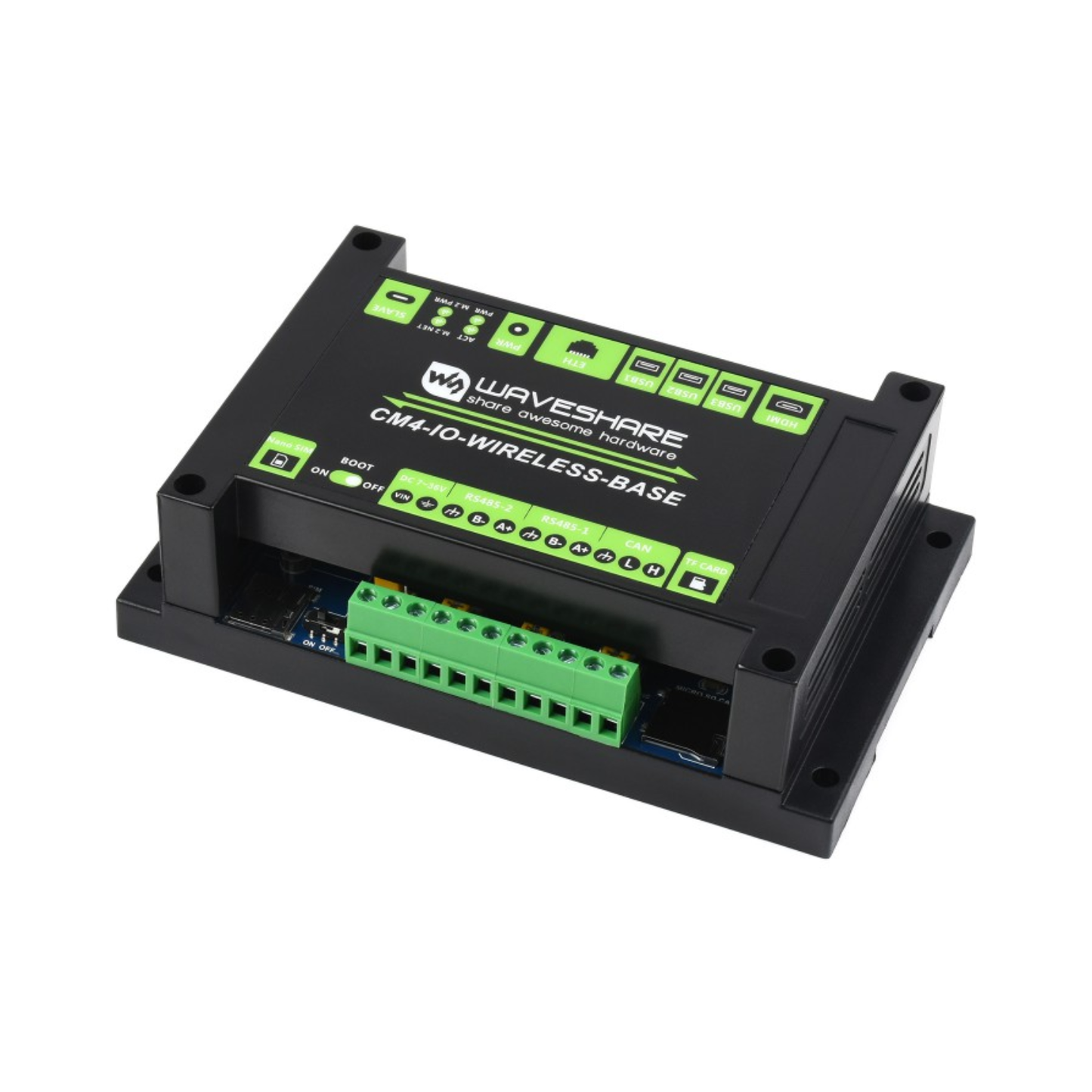 Waveshare Industrial IoT Wireless Expansion Board For Raspberry Pi CM4 4G/5G/LoRa Industrial Communication Module - RS4063