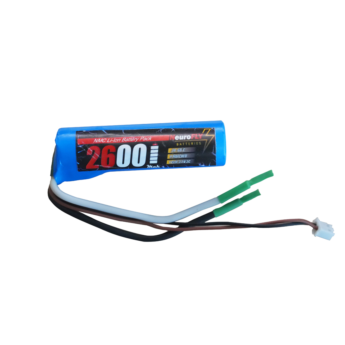 NeuroFLY 3.7V 2600mAh 3C 1S1P Li-Ion Rechargeable Battery Pack