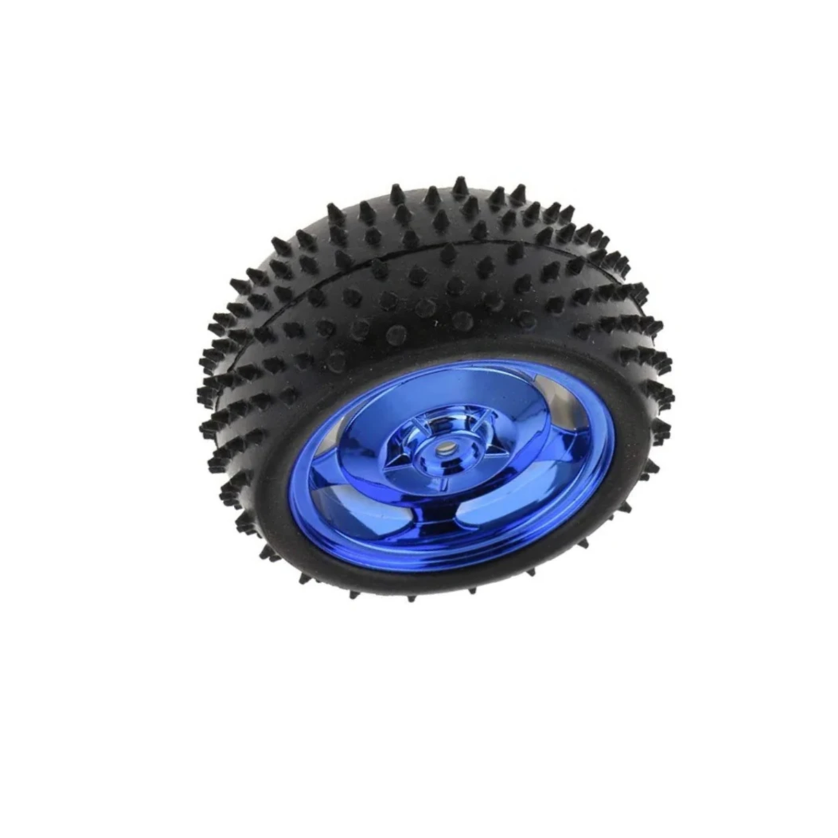 85mm Robot Smart Car Wheel 38mm Width Blue With Coupler - RS1971