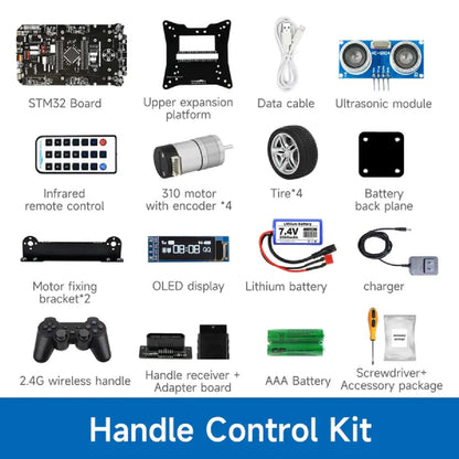 STM32 Smart Car K230 – Multifunctional Robot Kit with OLED & Sensors