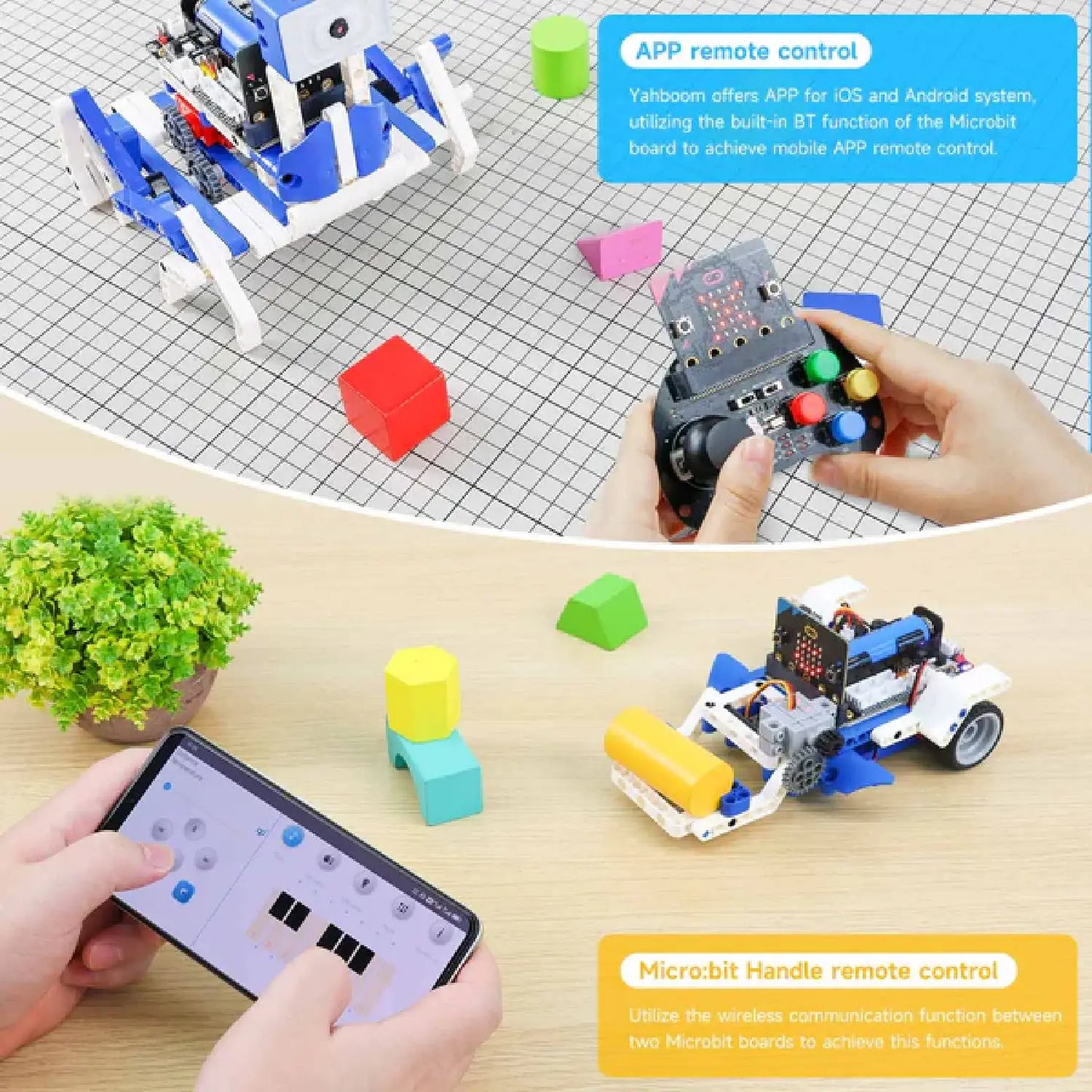 16-in-1 Building:bit Super Kit for BBC Micro:bit V2/V1.5 – STEM Robotics Learning Kit (Standard + Advanced + WiFi Camera)