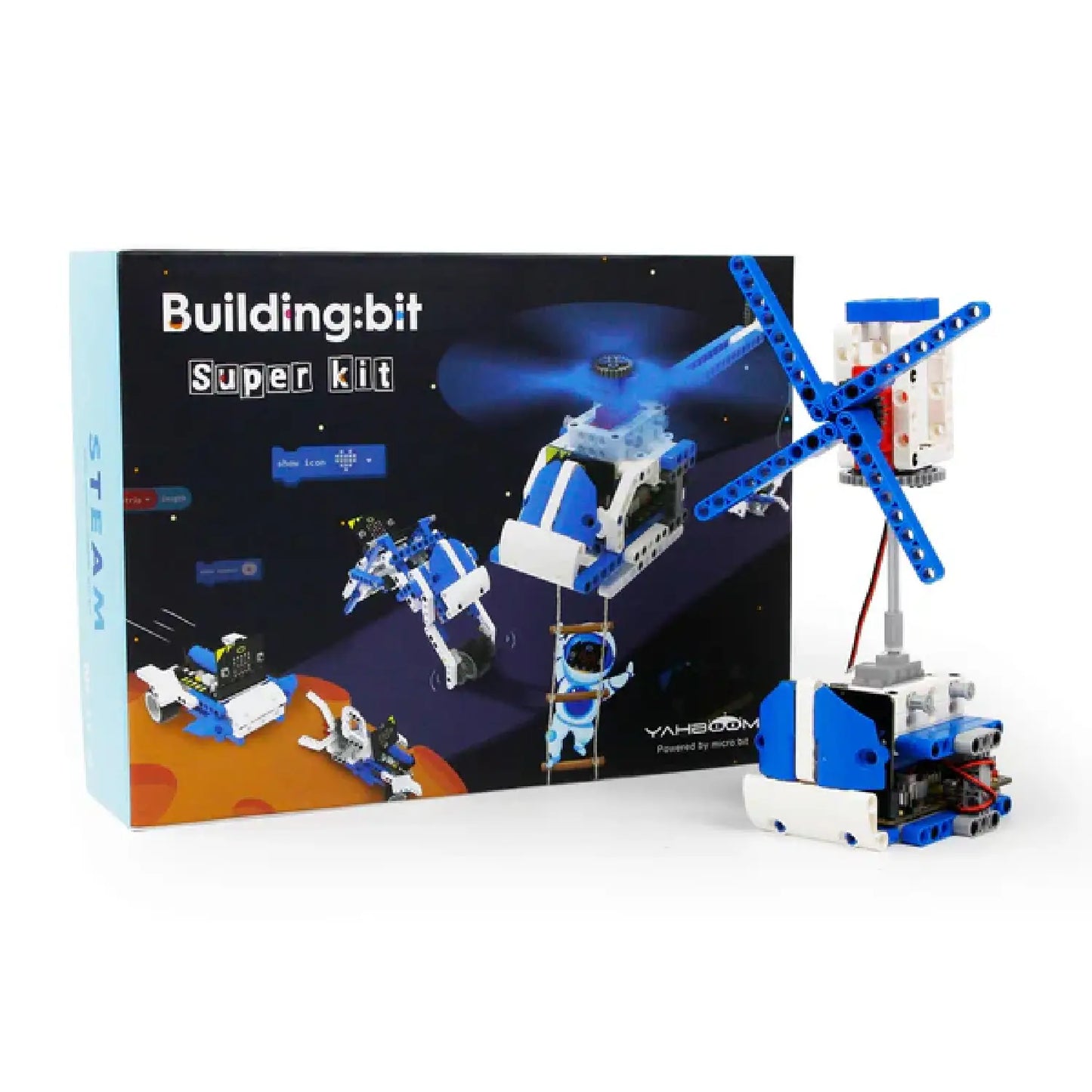 16-in-1 Building:bit Super Kit for BBC Micro:bit V2/V1.5 – STEM Robotics Learning Kit (Standard + Advanced + WiFi Camera)