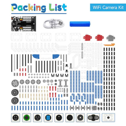 16-in-1 Building:bit Super Kit for BBC Micro:bit V2/V1.5 – STEM Robotics Learning Kit (Standard + Advanced + WiFi Camera)