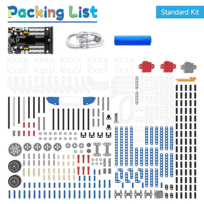 16-in-1 Building:bit Super Kit for BBC Micro:bit V2/V1.5 – STEM Robotics Learning Kit (Standard + Advanced + WiFi Camera)