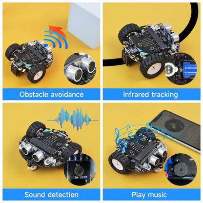 Yahboom Tiny:bit / Tiny:bit Plus Smart Car Kit for BBC Micro:bit V2/V1.5 – STEM Robotics Education Car