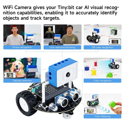 Yahboom Tiny:bit / Tiny:bit Plus Smart Car Kit for BBC Micro:bit V2/V1.5 – STEM Robotics Education Car