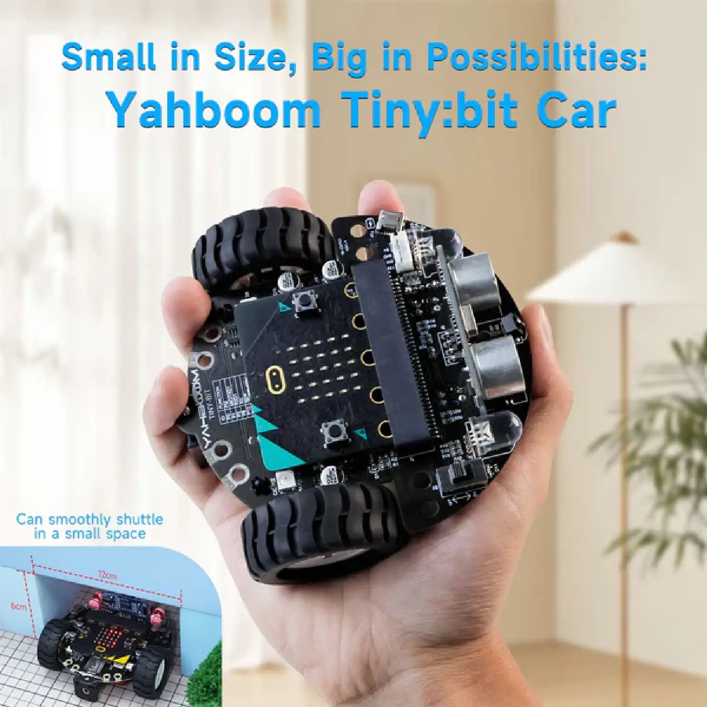 Yahboom Tiny:bit / Tiny:bit Plus Smart Car Kit for BBC Micro:bit V2/V1.5 – STEM Robotics Education Car