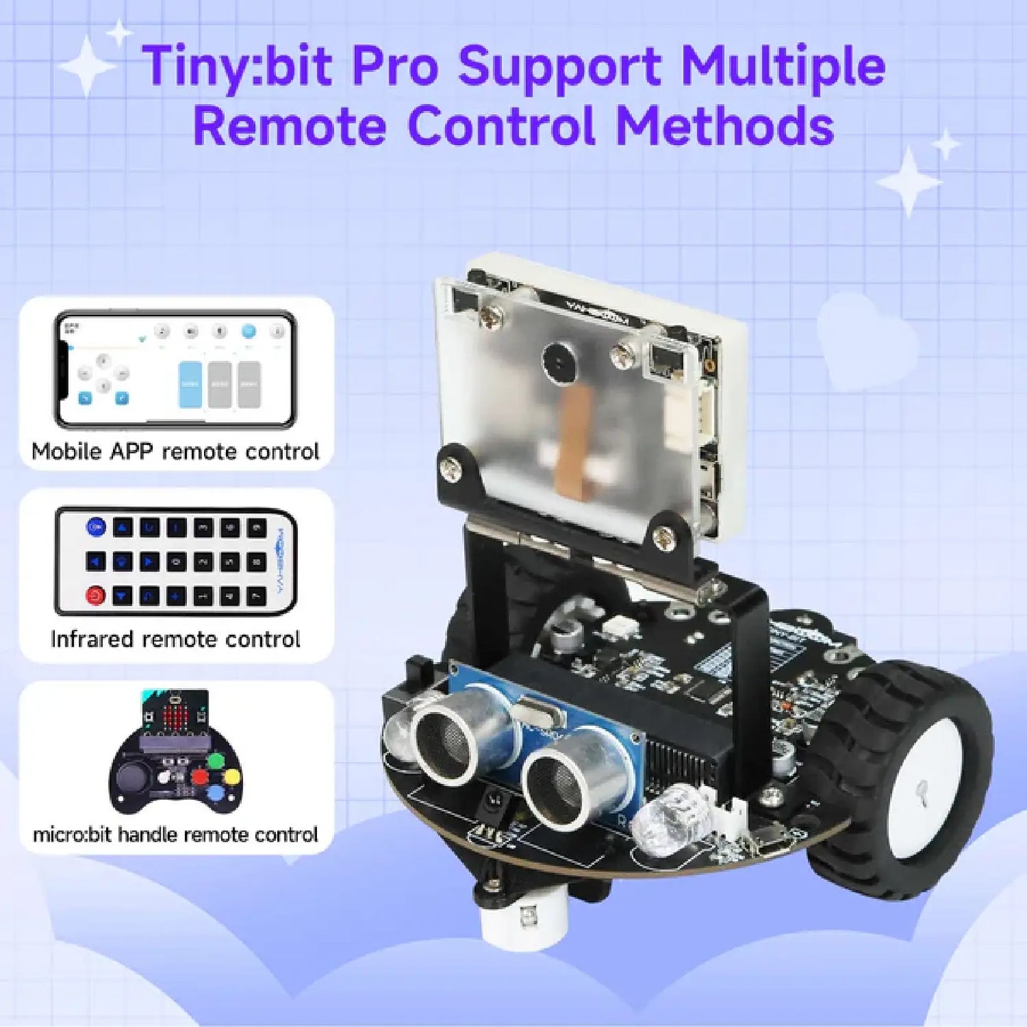 Tiny:bit Pro AI Visual Robot Car – Standard & Expansion Kit (With/Without BBC Micro:bit)