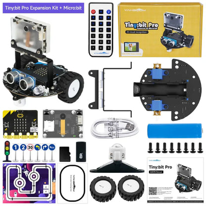 Tiny:bit Pro AI Visual Robot Car – Standard & Expansion Kit (With/Without BBC Micro:bit)