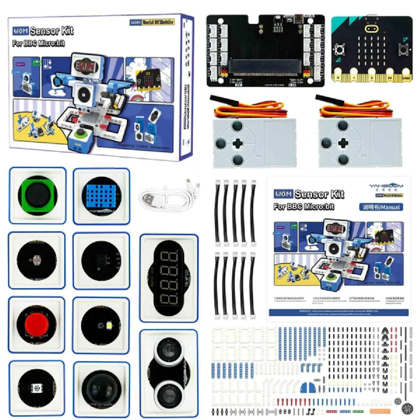 Yahboom World of Module Programmable Sensor Kit for Micro:bit V2.0 (With/Without Micro:bit)