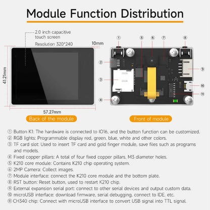 Yahboom K210 Visual Recognition Module – AI Camera & Robotics Vision Kit